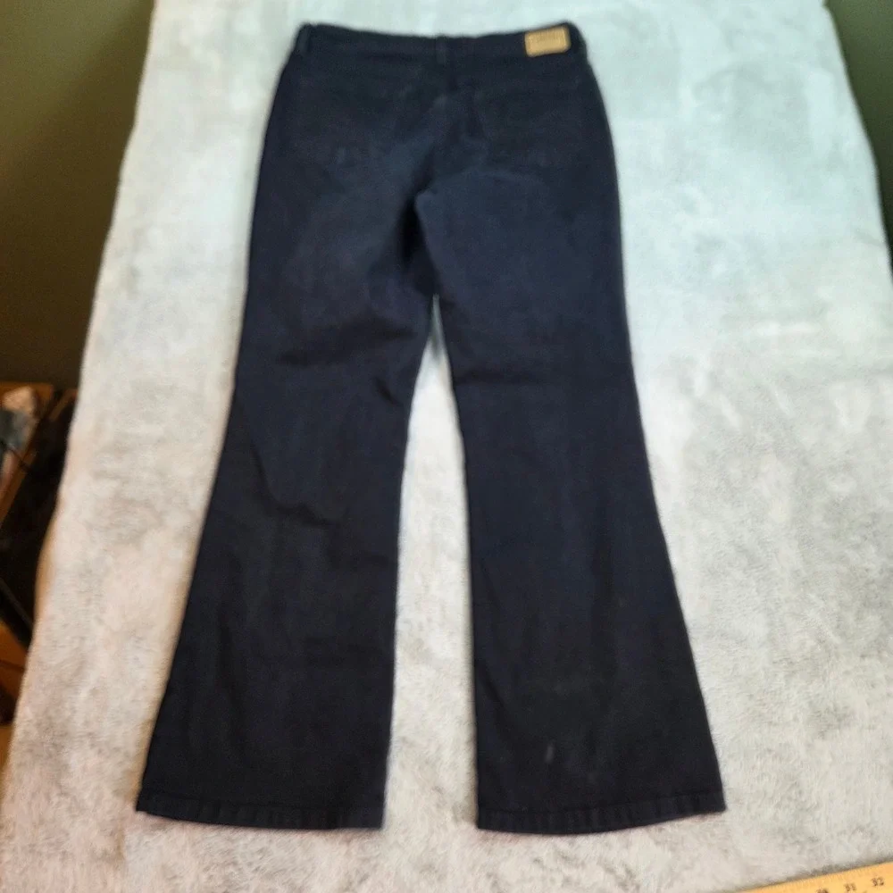 Signature Levi Strauss & Co. Bootcut Jeans Womens Sz 12S At Waist Stretch Black